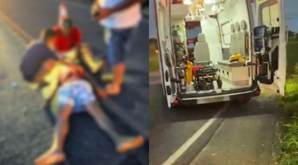 VÍDEO: Motociclista fica em estado grave após acidente envolvendo carro na PB-073, entre Sapé e Sobrado