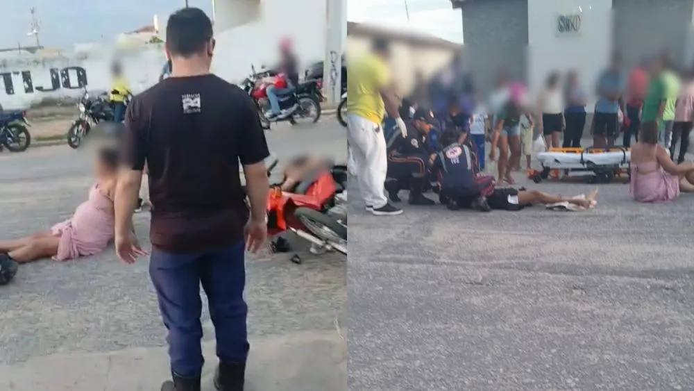 Colisão entre motos deixa quatro feridos em Patos; condutores não tinham CNH e veículos “somem” do local