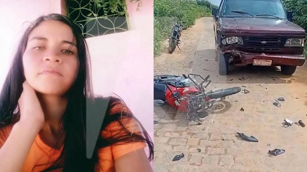 Em Cacimbas, Colisão frontal entre caminhonete e moto deixa uma mulher morta na zona rural daquele municipio