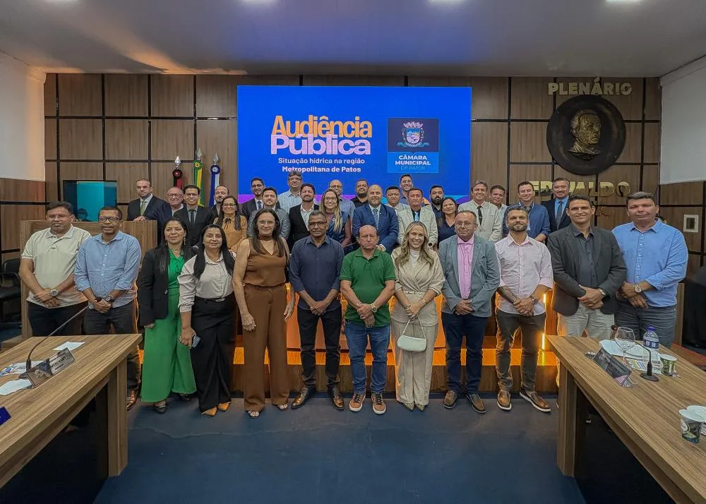 Audiência pública na Câmara de Patos debate abastecimento e futuro hídrico da Região Metropolitana