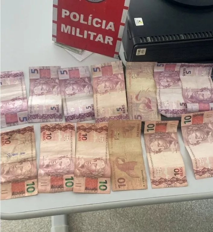 PM localiza e detém dois suspeitos após furto a comércio em Teixeira; parte do dinheiro é recuperada