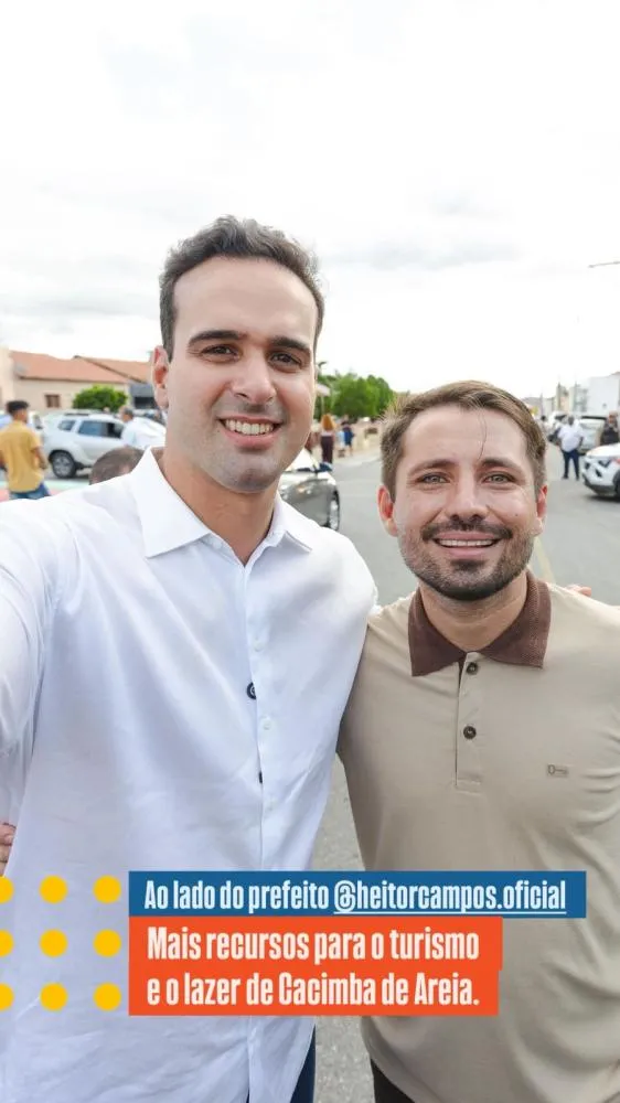 Ao lado de Lucas ribeiro, prefeito de Cacimba de Areia Heitor Campos assina ordem de serviços, fiscaliza obras e agradece a parceira com o governo do estado