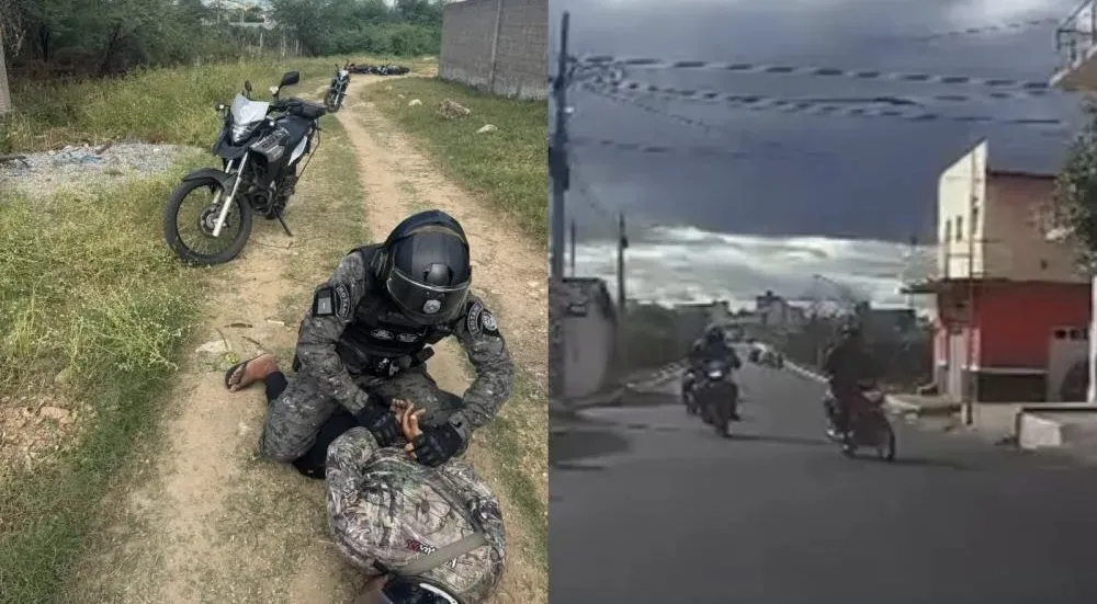 Após perseguição e queda de moto, jovem com mandado de prisão é preso pela ROTAM em Patos