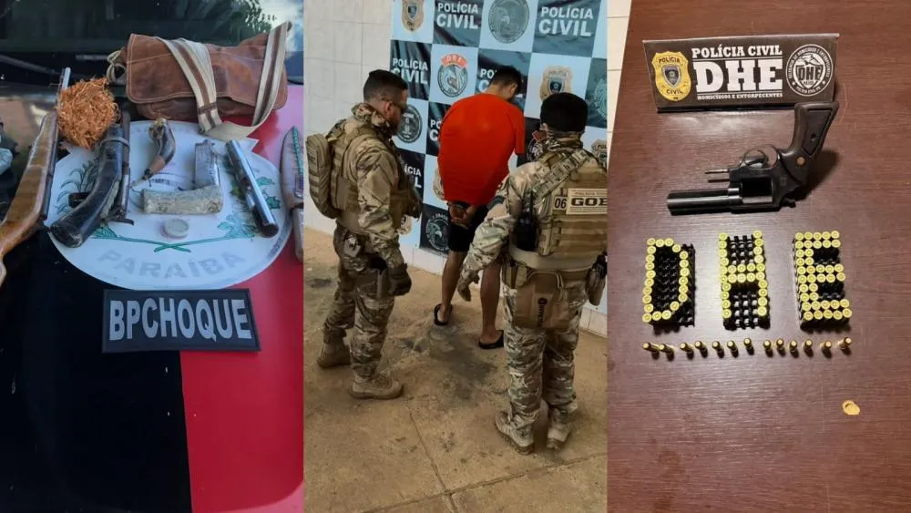 Operação São João Seguro: forças de segurança cumprem 40 mandados, prendem seis e apreendem armas em Patos e região