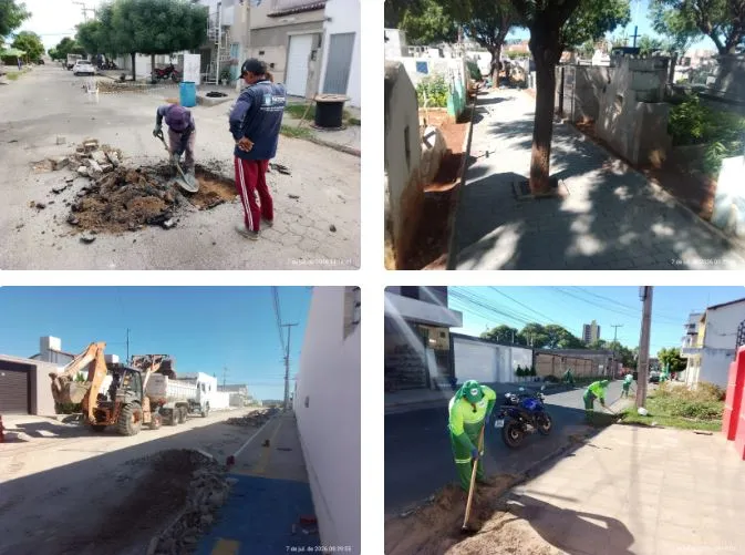 Prefeitura de Patos mantém serviços de limpeza e infraestrutura em diversos bairros