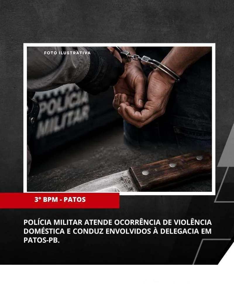 Mulher fica ferida no rosto após agressão no bairro Santo Antônio, em Patos; casal é levado à delegacia 
