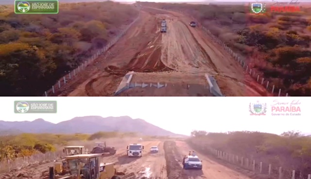 VEJA VÍDEO: PB-275: Ligação entre São José de Espinharas e BR-110 está próxima da conclusão, prometendo inúmeros benefícios para a cidade