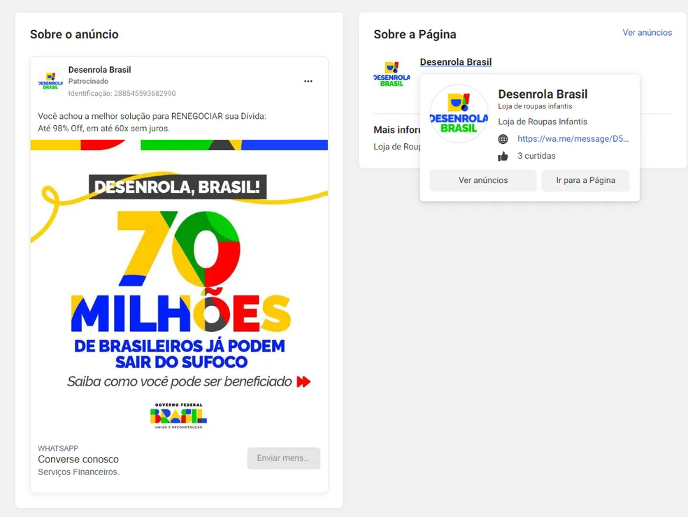 Governo manda Google e Facebook retirarem do ar anúncios falsos do 'Desenrola'