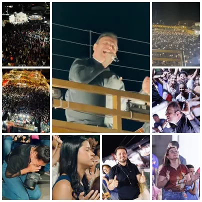 Padre Fabrício leva milhares de religiosos à caminhada da Fé na abertura do João Pedro de Cacimba de Areia 