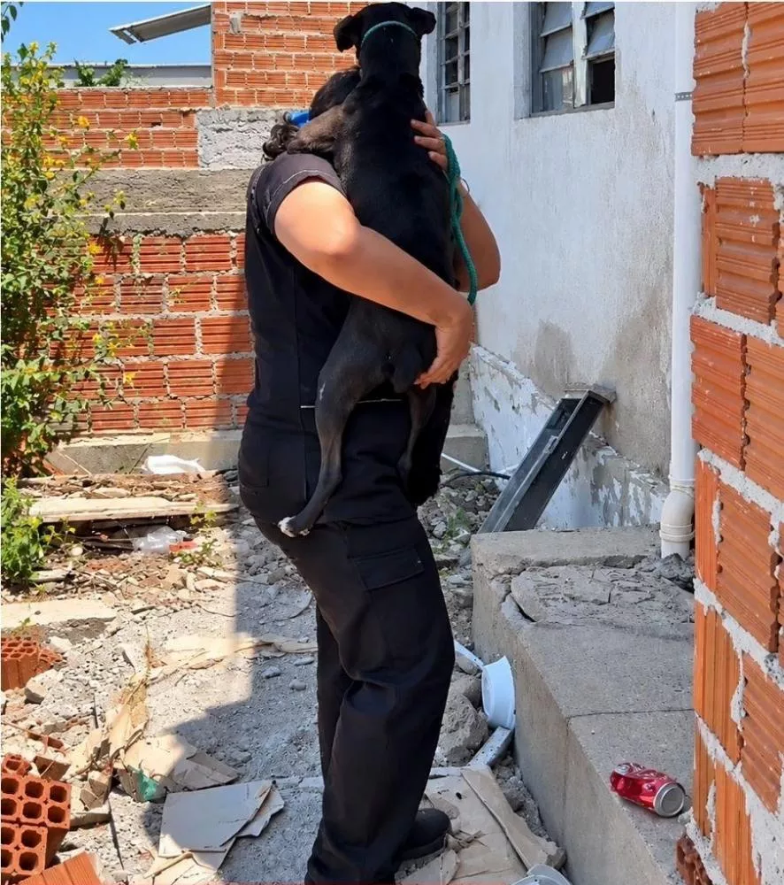 Cachorro é resgatado após PM atender denúncia de maus-tratos no Conjunto Itatiunga, em Patos