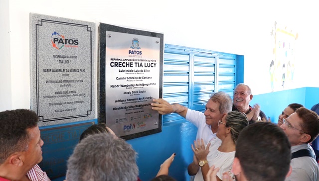 Prefeito Nabor entrega reforma e ampliação da Creche Tia Luci, no Salgadinho fazendo com que unidade dobre a oferta de vagas para alunos