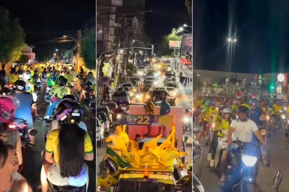 Apoiadores de Flávio Bolsonaro realizam evento em Patos neste sábado (10), durante a campanha para o segundo turno