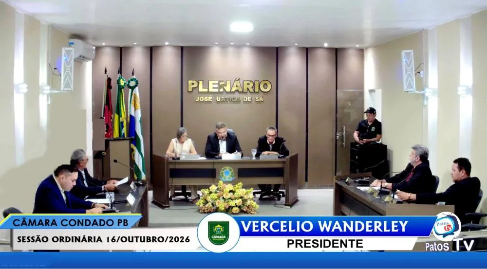 Câmara de Condado-PB realizou na última sexta-feira (16) mais uma sessão ordinária - Veja Vídeo