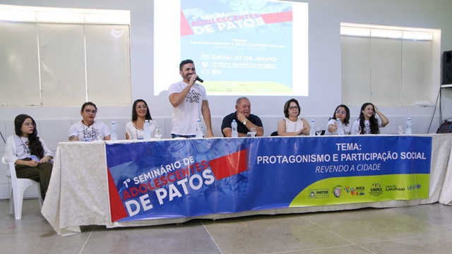 Protagonismo juvenil: adolescentes patoenses participam de seminário para a construção e o fortalecimento de políticas públicas