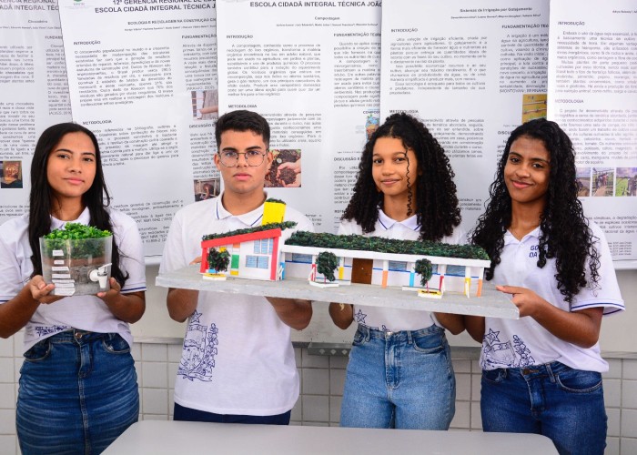 Estudantes da ECIT João Úrsulo desenvolvem projeto de telhado verde para combater impactos ambientais da construção civil