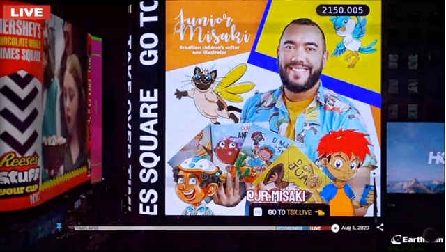Escritor e Ilustrador paraibano brilha na Times Square com suas obras infantojuvenis