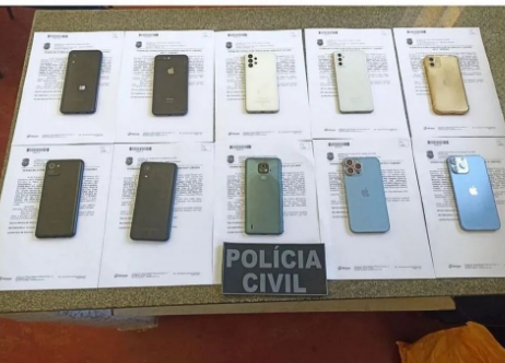 Polícia civil recupera doze aparelhos celulares em Jardim de Piranhas