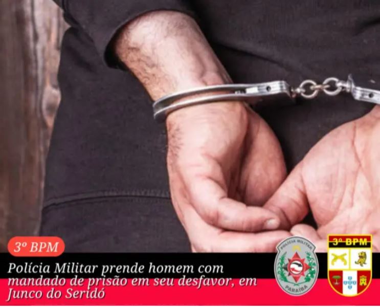 Polícia Militar prende homem com mandado de prisão em aberto em Junco do Seridó