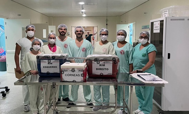 Rins e córneas doados no Hospital de Trauma de Campina Grande tiram quatro pessoas da lista de espera