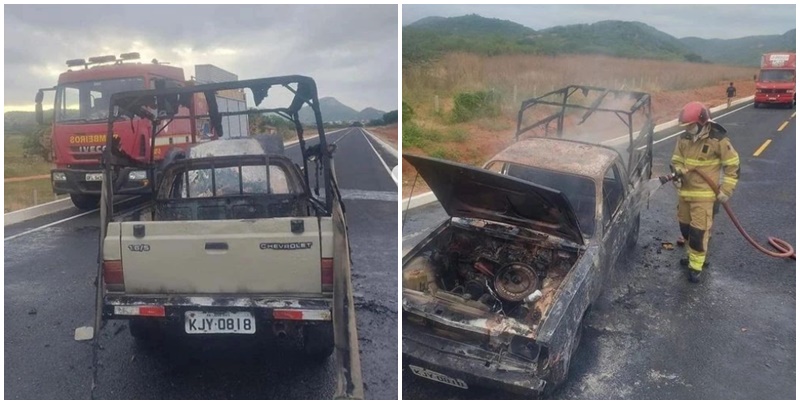 Carro pega fogo no município de Catolé do Rocha PB