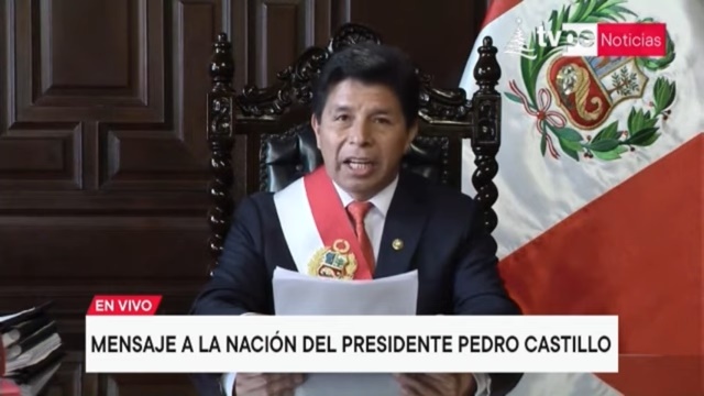 Presidente do Peru anuncia 'governo de exceção', dissolve Congresso e declara estado de emergência