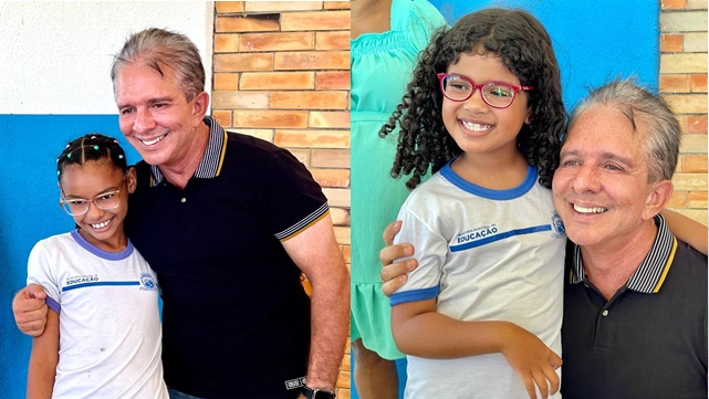 Prefeito Nabor Wanderley distribui óculos para alunos da escola municipal CIEP IV, no Alto da Tubiba