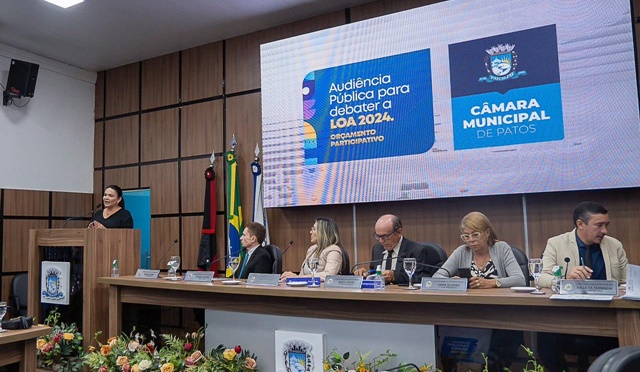 Secretários municipais debatem a LOA 2024 em audiência pública na Câmara de Vereadores de Patos