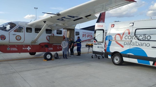 Grupo de Resgate Aeromédico transfere criança com trauma crânioencefálico de Cajazeiras para Campina Grande e agiliza assistência médica especializada