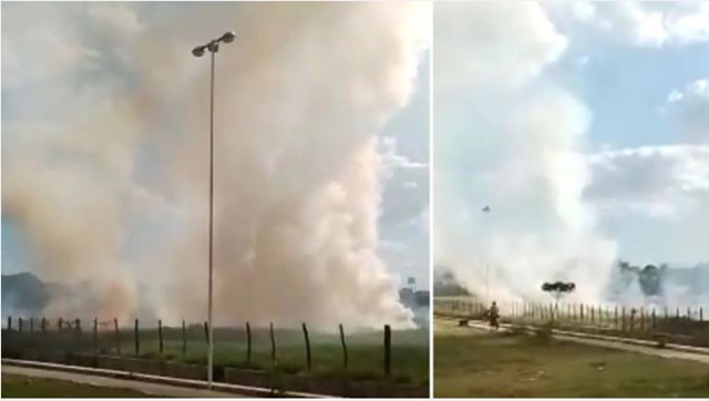 Comemoração pela padroeira quase termina em tragédia em São Mamede em queima de fogos