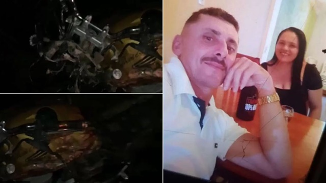 Casal morre em acidente entre carro e moto na noite deste sábado (18), entre Teixeira e Matureia