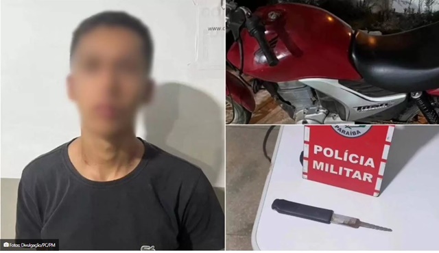 Jovem de 21 anos detido em Teixeira-PB e suspeito de integrar quadrilha especializada na prática de furtos de motos tem prisão preventiva decretada