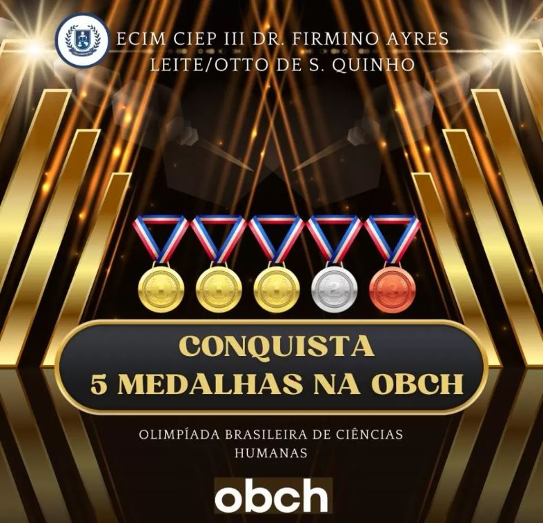 Alunos da ECIM CIEP III Dr. Firmino Ayres Leite são medalhistas na Olimpíada Brasileira de Ciências Humanas – OBCH
