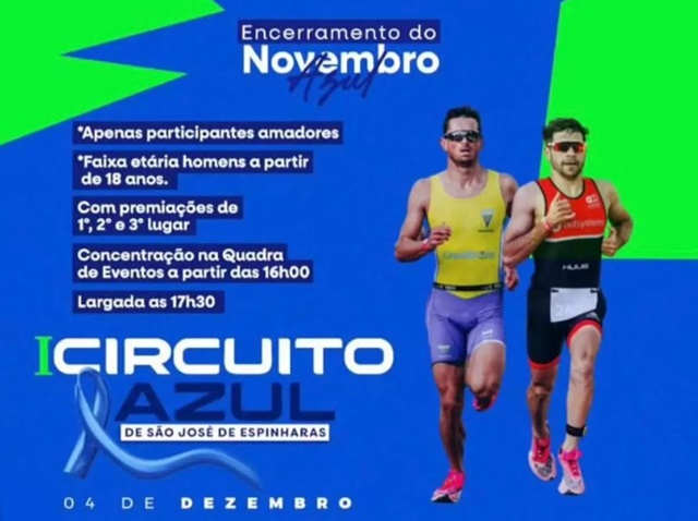 Secretaria de Saúde de São José de Espinharas promove nesta segunda-feira (04), o 1º Circuito Azul como encerramento do mês de novembro