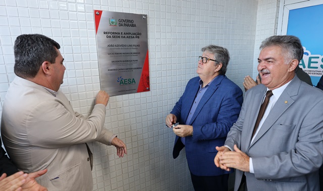 João Azevêdo entrega reforma e ampliação de sede da Aesa e destaca trabalho da Agência na gestão dos recursos hídricos
