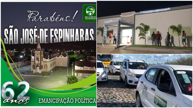 São José de Espinharas celebra 62 anos de Emancipação Política com entrega de 6 veículos e inauguração da sede da Secretaria de Educação 