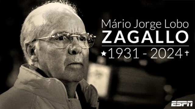 Morre Zagallo, campeão em quatro Copas do Mundo e um dos maiores da história do futebol