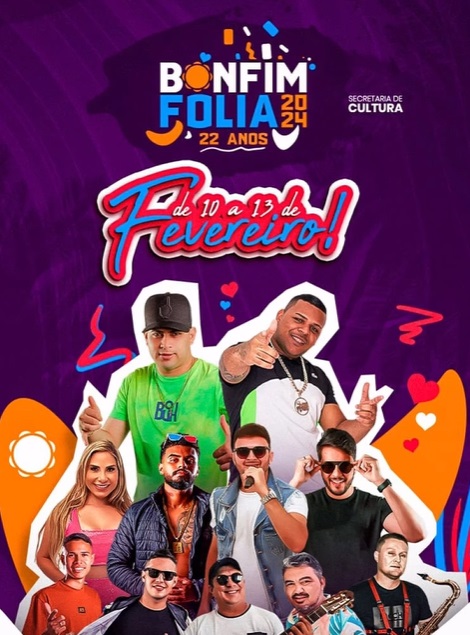 Bonfim Folia 2024: Prefeitura de São José do Bonfim divulga programação oficial. - CONFIRA 