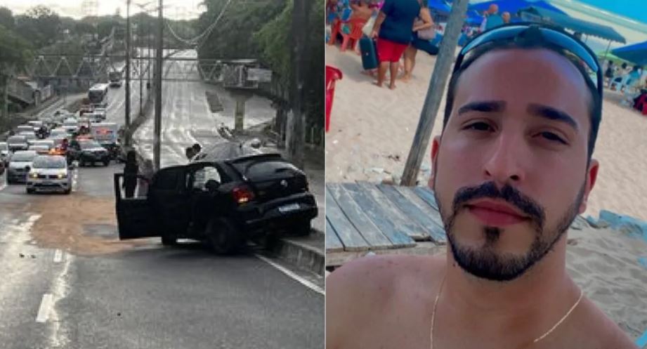 Homem natural de Patos morre após carro se chocar contra poste, em João Pessoa