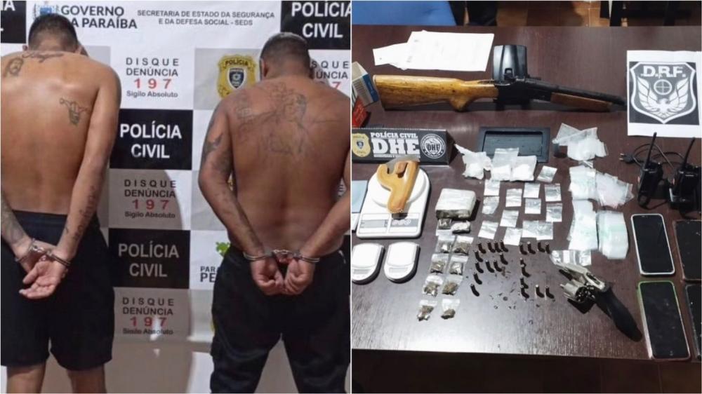 DHE diz que Irmãos presos seriam integrantes de facção criminosa e estariam aterrorizando famílias no Bivar Olinto/Vila Teimosa em Patos