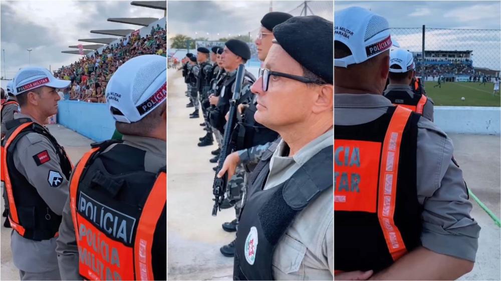 Polícia Militar garante segurança no jogo entre Nacional e Treze no Campeonato Paraibano