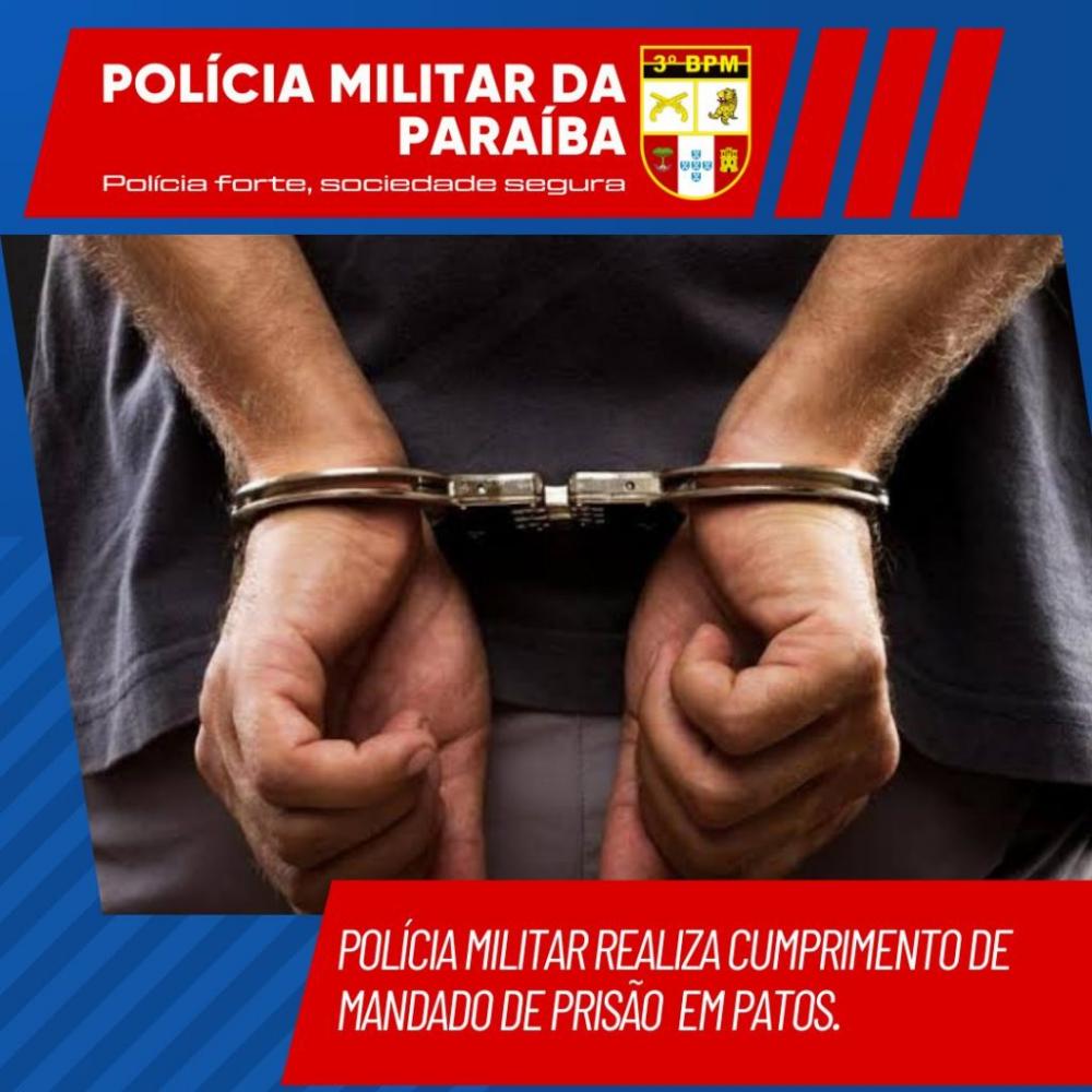 Polícia Militar realiza cumprimento de mandado de prisão em Patos